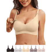 Xdegoge Nursing Bras for Breastfeeding No Underwire Seamless Comfortable Maternity Bras Wireless Full Coverage Support Pregnancy Soft Bralette