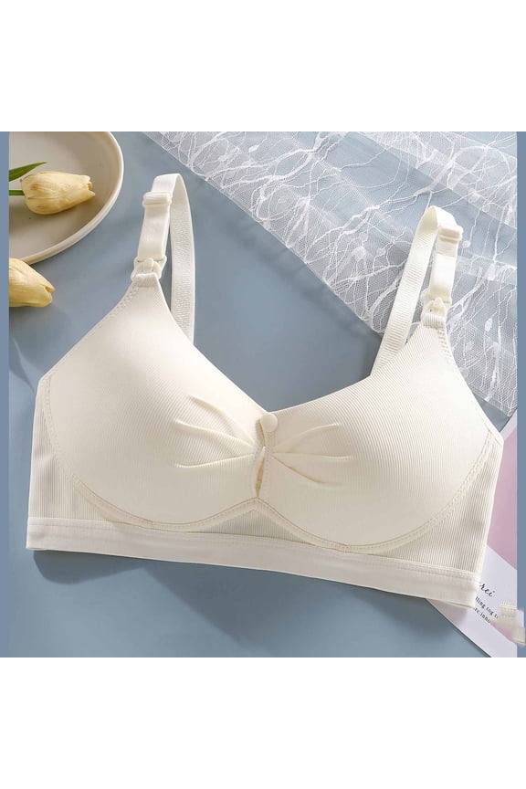 Nursing Bras for Breastfeeding and Pumping No Underwire Full Coverage Bra Adjustable Strap Wireless Soft Breathable Everyday Brassiere