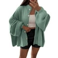 thumbnail image 1 of Xdegoge Oversized Cardigan Sweaters for Women - Soft Button up Coat Wide Long Sleeve Cozy Baggy Open Front Cardigans Casual Winter Clothes, Fashion Ribbed Knit Sweater Outerwear, 1 of 6