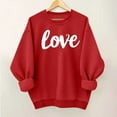 thumbnail image 1 of Xdegoge Oversized Sweatshirt for Women Valentine's Day Heart Printed Long Sleeve Crew Neck Casual Hoodless Sweatshirt Fashion Dressy Tops Holiday Shirts, 1 of 5