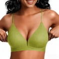 thumbnail image 1 of Xdegoge Plunge Push Up Bra for Women Wireless Ribbed Comfort Bralette with Transparent Adjustable Straps Deep V Neck Lifting Bra Flattering Everyday Support Underwear, 1 of 5