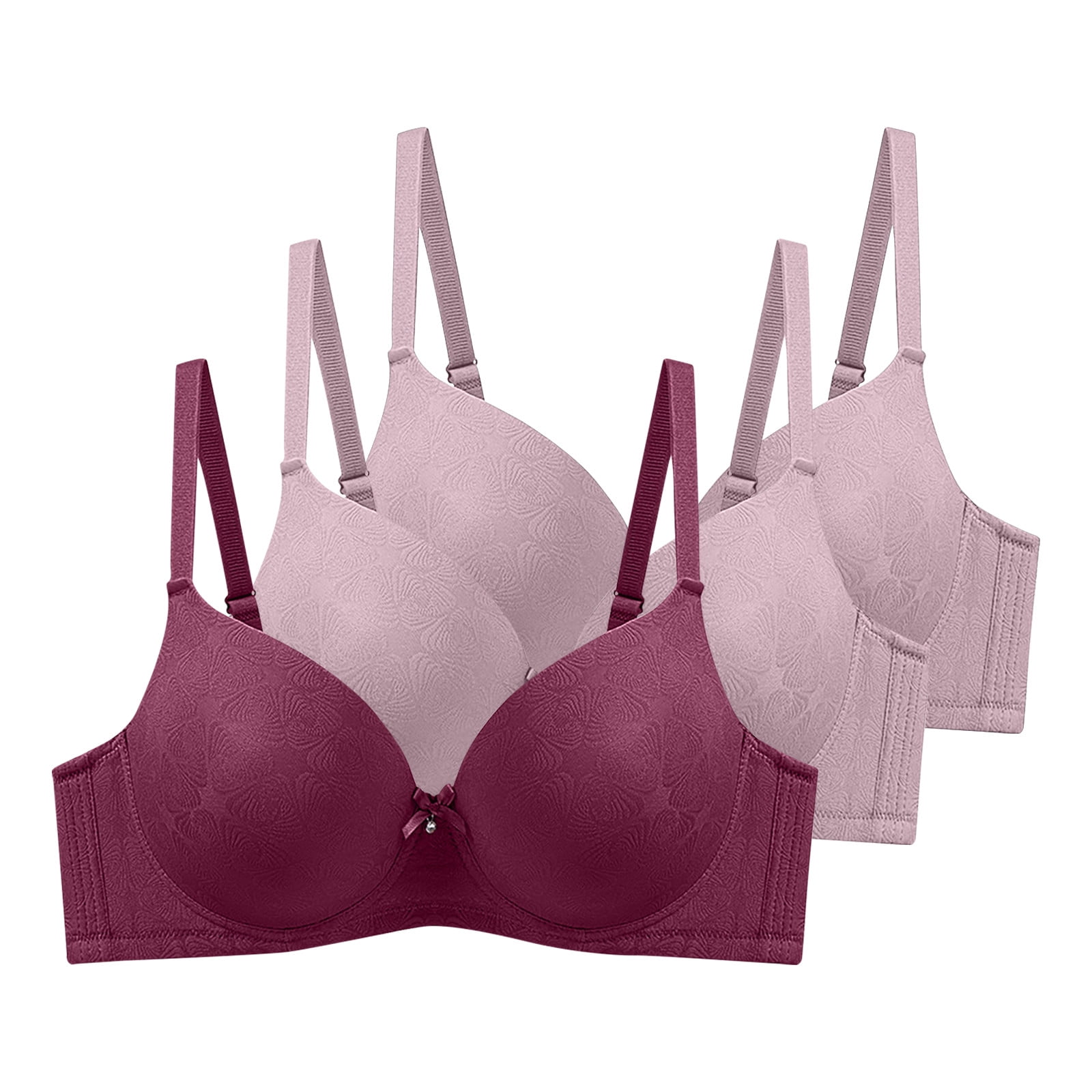 Xdegoge Plus Size Bra for Women Push Up Supportive Lace Bra Underwire ...