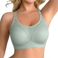 thumbnail image 1 of Xdegoge Plus Size Bras for Older Women Wireless Push Up Breathable Mesh Adjustable Strap Bralettes Lifting No Underwire Full Coverage Bra, 1 of 8