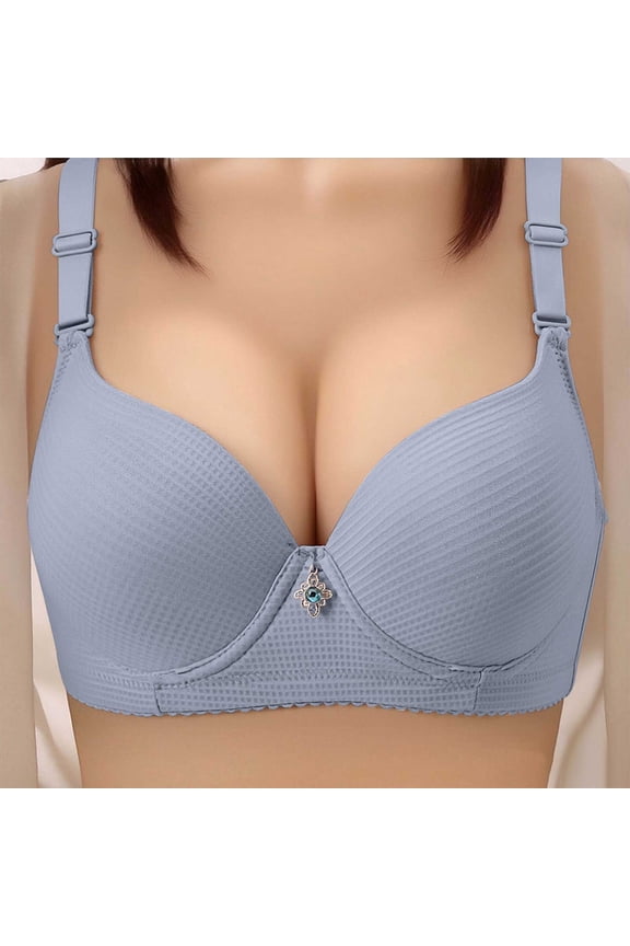 Push Up T-Shirt Bras for Women Lightly Padded Demi Cup Elegant Textured Microfiber Fabric Smoothing Side Wings with Delicate Center Detail Everyday Lingerie