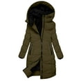 thumbnail image 1 of Xdegoge Quilted Down Coats for Women Long Heavy Winter Coats Fleece Lined Zip Up Hooded Thick Cold Weather Padded Jacket Warm Parkas Puffer Jacket with Pcokets, 1 of 8