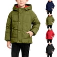 thumbnail image 1 of Xdegoge Quilted Jacket for Girls Boys Unisex Fleece Lined Jackets Button Down Padded Coat Fashion Fall Winter Puffer Warm Outerwear with Pockets Size 2-12, 1 of 9