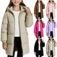 thumbnail image 1 of Xdegoge Quilted Jacket for Girls Boys Full Zip Hooded Coat Casual Mid Length Warm Jackets Fall Winter Cold Proof Outerwear with Pockets Size 7-15, 1 of 8