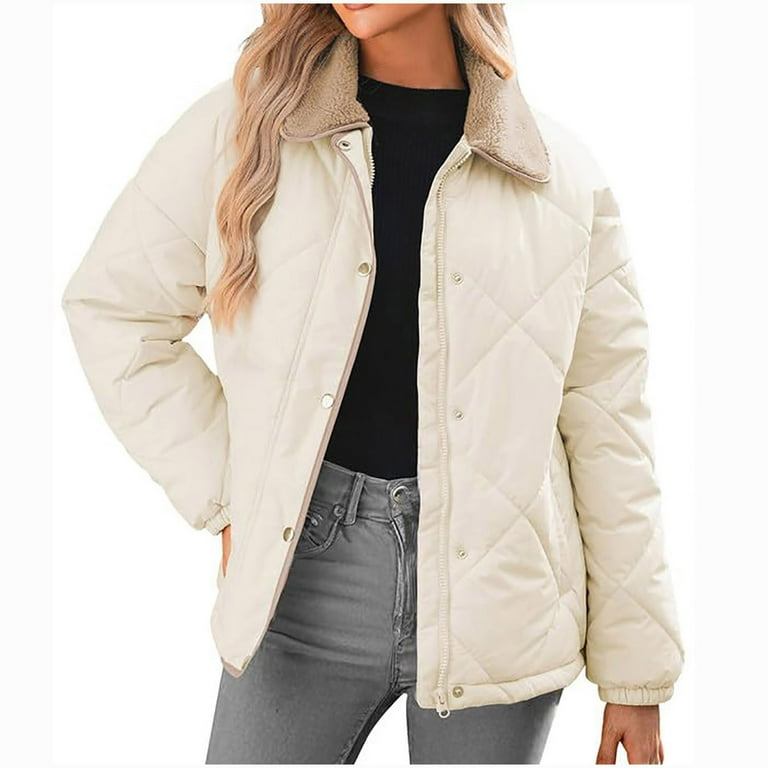 Xdegoge Quilted Jackets for Women Lightweight Winter Casual Long