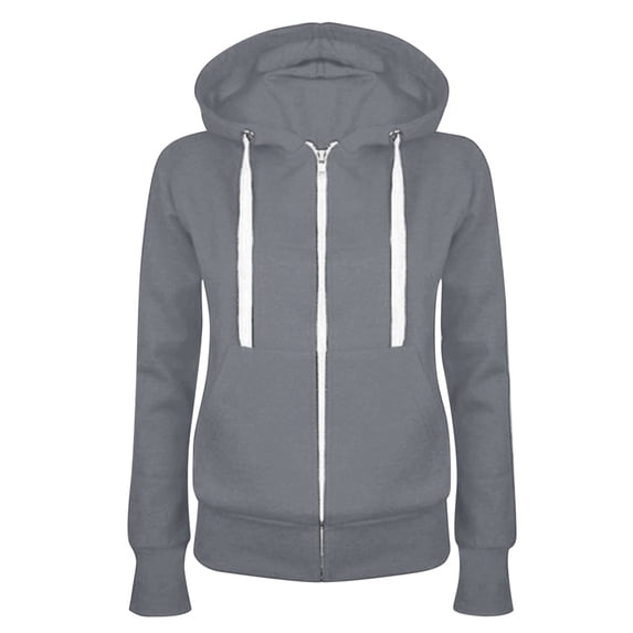 Xdegoge Saved for Later Hoodies for Women Trendy Long Sleeve Zip Up Jackets Lightweight Casual Oversized Sweatshirt Solid Color Loose Dressy Jackets Fall Outfits 2025 Liquidaciones De