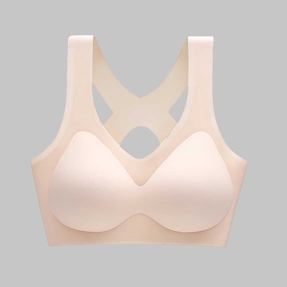 Xdegoge Seamless Bras for Women Wireless Soft Supportive Training Racerback Comfort Sports Bra No Underwire Yoga Running Bralettes with Removable Pads