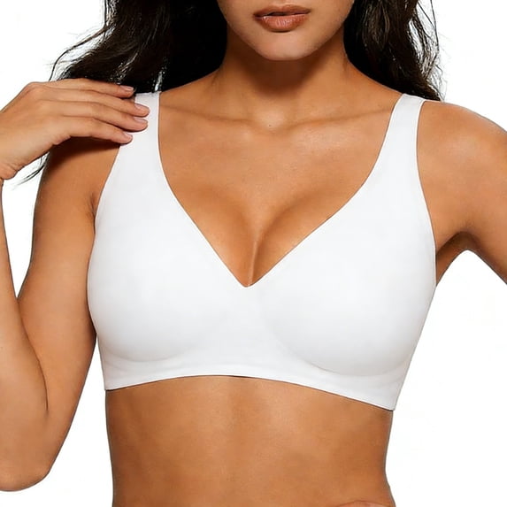 Xdegoge Seamless T-Shirt Bras for Women Wireless Comfort Bralette with Molded Cups Invisible Under Clothes Smooth Everyday Bra for Natural Shaping and Support