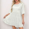 thumbnail image 1 of Xdegoge Sequin Summer Dress, Sparkly Glitter Dress Short Flowy Tiered Tunic Dress for Women Party Night Cocktail Dresses White XL Clearance Clothes Under $5.00 Women Walmart Plus Membership, 1 of 8