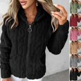 thumbnail image 1 of Xdegoge Sherpa Fleece Lined Jacket for Women Zip Up Long Sleeve Warm Hooded Jackets with Pockets Solid Color Oversized Lounge Soft Cozy Coats 2025 Winter Thick Outerwear, 1 of 9