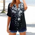 thumbnail image 1 of Xdegoge Short Sleeve Womens Tops Plus Size V Neck T Shirt Floral Printed Summer Tunic Tops Oversized Loose Fit Boho Tshirts Trendy Dressy Casual Blouses Flash Deals Past Orders At Walmart, 1 of 5