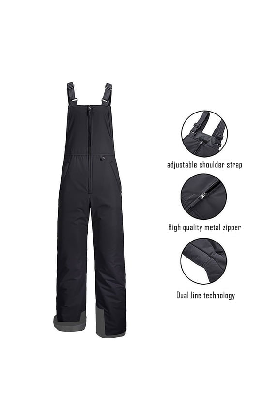 Ski Bibs Womens Plus Size Waterproof Windproof Ski Snow Overalls Insulated Warm Adjustable Pants Winter Outdoor Sports Jumpsuits with Pockets