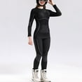 thumbnail image 1 of Xdegoge Skiing Thermal Underwear for Women 2 Pieces Set Ski Wear Seamless Long Johns Warm Suit Stretchy Cold Weather Lightweight Breathable Ladies Compression Quick Dry Ski Base Layer Outfits, 1 of 4