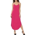thumbnail image 1 of Xdegoge Sleeveless Dress for Women Spaghetti Strap Slip Dresses Casual Solid Color V Neck Sundress Trendy Summer Soft Lightweight Solid Color Outfits with Side Slit Hem, 1 of 7