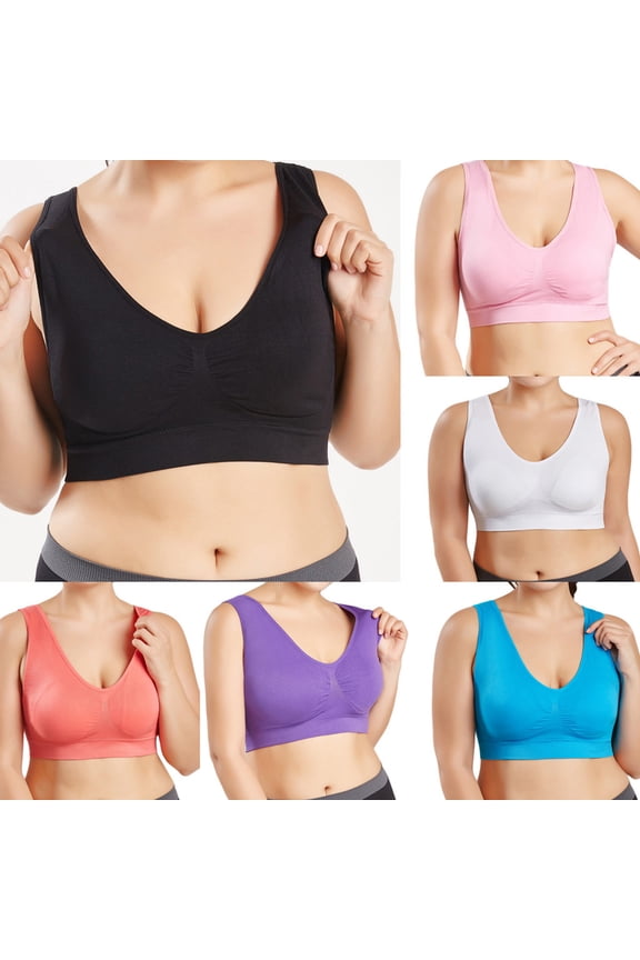 Sports Bras for Women Plus Size Seamless Full Coverage Yoga Bra No Underwire Support Cozy Underwear
