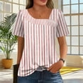 thumbnail image 1 of Xdegoge Summer Tops for Women Under 10 Plus Size Tees Short Sleeve V Neck T Shirt Fashion Gradient Printed Summer Tunic Tops Loose Fit Casual Blouses Flash of The Day Save for Later, 1 of 7