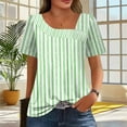 thumbnail image 1 of Xdegoge Summer Tops for Women Under 10 Plus Size Tees Short Sleeve V Neck T Shirt Fashion Gradient Printed Summer Tunic Tops Loose Fit Casual Blouses Or Saved Items, 1 of 7