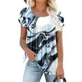 thumbnail image 1 of Xdegoge Summer Tops for Women Western Aztec T Shirt Short Sleeve Plus Size Shirts Crew Neck Oversized Shirts Trendy Loose Graphic Tees Dressy Casual Blouses Save for Later List of The Week, 1 of 5