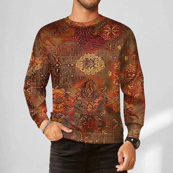 Xdegoge Sweatshirts for Men 4Xl Casual Cotton Quarter Zip Pullover Fleece Sweatshirts Oversized Drop Shoulder Streetwear SuéTer Para Hombre Coffee L