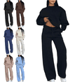 thumbnail image 1 of Xdegoge Sweatsuits Women 2 Piece Outfit Comfy Lounge Sets Oversized Long Sleeve Sweatshirt Crewneck Drop Shoulder Pullover Tops Gym Y2K Drawstring Elastic Waist Wide Leg Sweatpants with Pockets, 1 of 7