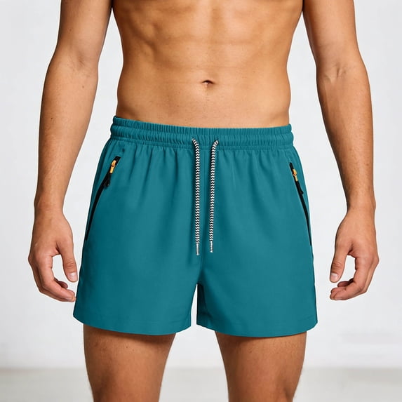 Xdegoge Swim Trunks for Men Quick Dry Board Shorts Bathing Suits with Zipper Pockets Elastic Waist Drawstring Lightweight for Beach Surfing Summer Pool Vacation