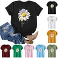 thumbnail image 1 of Xdegoge T Shirts for Women Graphic Under 10 Short Sleeve Crewneck Shirts Floral Summer Casual Tops Tunic Loose Fit Tees Soft Comfy Blouses Clothes Women My Account History, 1 of 5