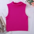 thumbnail image 1 of Xdegoge Tank Top for Women Mock Neck Sleeveless Slim Fit Ribbed Knit Shell Top Casual Basic High Neck Undershirt Stretchy Lightweight Chic Minimalism Layering Daily Tops, 1 of 6