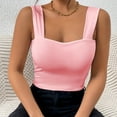 thumbnail image 1 of Xdegoge Tank Tops for Women Under $5 Square Neck Sleeveless Basic Crop Tops Sexy Going Out Shirt Slim Fit Summer Fashion Y2K Blouses Past Buy Again History Online, 1 of 4