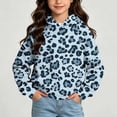 thumbnail image 1 of Xdegoge Teen Girls Pullover Hoodies Leopard Print Hooded Sweatshirts Long Sleeve Tops with Kangaroo Pocket Fashion Fall Winter Clothes, Size 13-14, 1 of 6