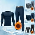 thumbnail image 1 of Xdegoge Thermal Underwear for Men Plus Size Fleece Lined Set Crewneck Base Layer Top & Long Johns Stretchy Fitted Soft Cozy Loungewear Fall Winter Cold Resistant Outfits, 1 of 9