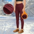 thumbnail image 1 of Xdegoge Thermal Winter Leggings for Girls Fleece Lined High Waist Pants for Cold Weather Stretchy Workout Yoga Legging, 1 of 9
