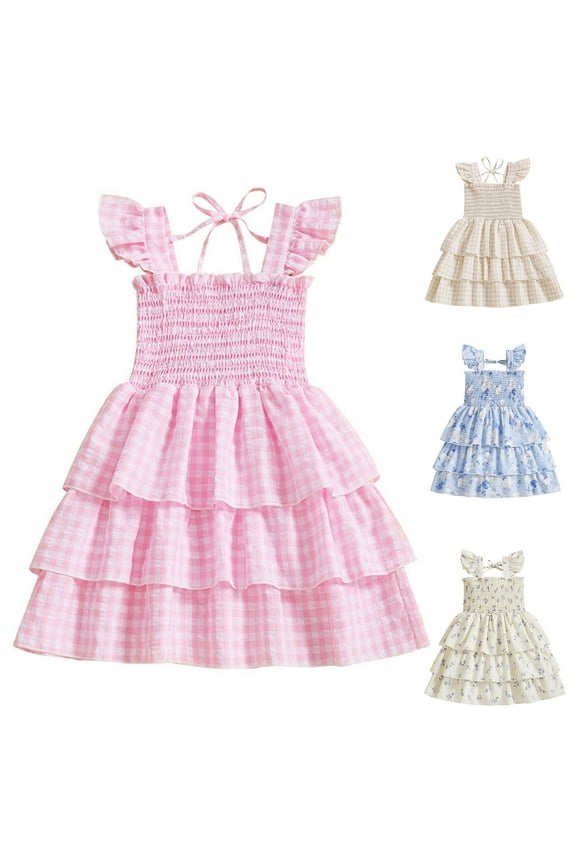 Toddler Dresses 2T Kids Clothing Lace Flower Ruffle Dress Chiffon Kids Dresses Girls 4-16 Basic Skater Twirl Party Dresses Vestidos De Princesas Para NiñAs