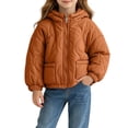 thumbnail image 1 of Xdegoge Toddler Girls Quilted Jacket Hooded Lightweight Puffer Coat Zip Up Winter Outerwear Fall Windproof Warm Clothes with Pockets, Size 3-4T, 1 of 6