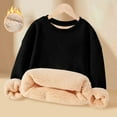 thumbnail image 1 of Xdegoge Toddlers Boys Girls Sherpa Lined Sweatshirt Crewneck Warm Winter Tops Kids Fleece Sweatshirt Thermal Loose Fit Fuzzy Pullover Sweater Teen Clothes Size 3-15, 1 of 6