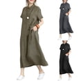 thumbnail image 1 of Maqroz Tuckernuck Dresses for Women 2025 Crew Neck Maternity Casual Dress Loose Dress Plus Size A Line Sun Dress Sundresses Elegant Dress Airport Travel Outfit Ladies Dresses on, 1 of 6