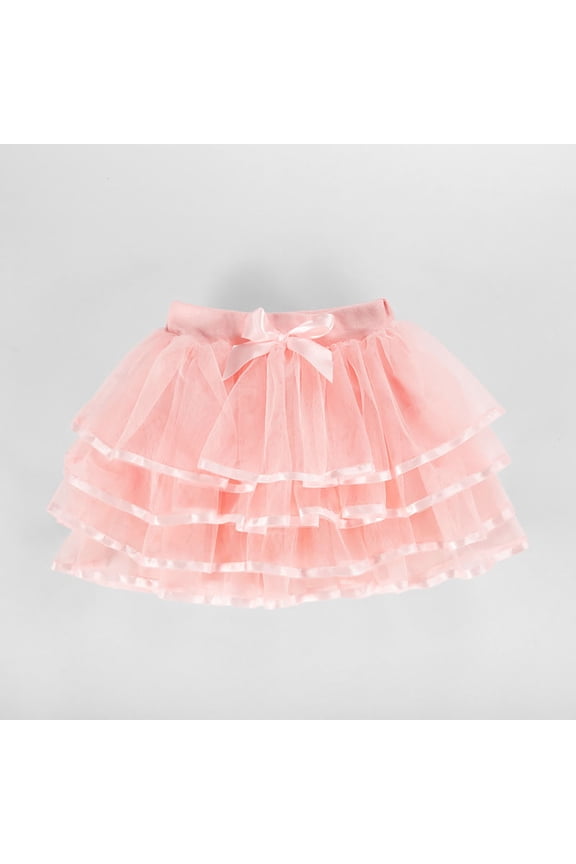 Tutu for Girls 4 Layered Tulle Skirt Fluffy Cute Cake Princess Skirts Elastic Waist Bow Leisure Clothing Dancing Party Costume Back to School Outfits Size 2-13