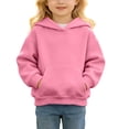 thumbnail image 1 of Xdegoge Tween Boys Basic Solid Pullover Hoodie Long Sleeve Casual Sweatshirt with Kangaroo Pocket Fall Winter Activewear Tops, 1 of 8