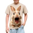 thumbnail image 1 of Xdegoge Tween Boys Girls 3D Animal Bunny Graphic T-Shirts Funny Rabbit Printed Short Sleeve Tees Crewneck Novelty Summer Casual Tops for Kids, Size 9-10, 1 of 1