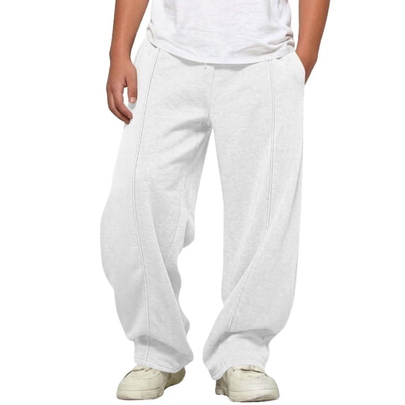 Xdegoge Tween Boys Straight Leg Sweatpants Fleece Athletic Casual Pants with Pockets Front Seam Vintage Track Pants Lounge Trousers for Workout Gym