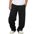 thumbnail image 1 of Xdegoge Tween Boys Straight Leg Sweatpants Fleece Athletic Casual Pants with Pockets Front Seam Vintage Track Pants Lounge Trousers for Workout Gym, 1 of 8