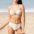 thumbnail image 1 of Xdegoge Two Piece Bathing Suits for Teen Girls Quick Dry Textured Ribbed Swimwear Adjustable Straps Starfish Detail Beach Vacation Pool Party Summer Holiday White 14 Years, 1 of 8