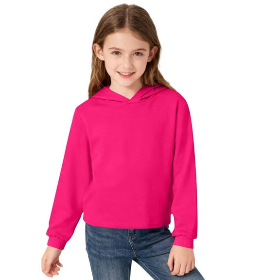 Xdegoge Unisex Sweatshirt for Kids Boys and Girls Hoodie Long Sleeve Hooded Sweatshirt Lightweight Breathable Pullovers Back to School Casual Outfits Size 3-15