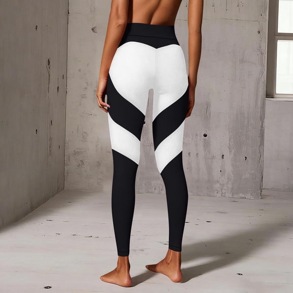 Xdegoge Valentines Leggings for Women High Waisted Yoga Legging with Geometric Heart Print Pattern Gym, Fashion Pants Activewear