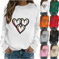 thumbnail image 1 of Xdegoge Valentines Sweatshirt for Women Oversized Cute Heart Graphic Sweatshirts Casual Long Sleeve Crewneck Pullover Fashion Loose Funny Print Tops, 1 of 4
