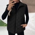 thumbnail image 1 of Xdegoge Vest Jackets for Women Full Zip Lapel Sleeveless Jackets Casual Loose Quilted Coat Lightweight Fall Winter Trendy Padded Outerwear with Pockets, 1 of 9