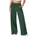 thumbnail image 1 of Xdegoge Wide Leg Sweatpants for Women Drawstring Elastic Waist Lounge Pants Casual Baggy Activewear with Front Seam Pockets Comfy Joggers Gym, 1 of 6