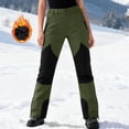 thumbnail image 1 of Xdegoge Women Snow Pants Waterproof Insulated Windproof Fleece Lined Outdoor Athletic Ski Pant Color Block Slim Fit Zipper Pockets Snowpants for Hiking Skiing Snowboarding, 1 of 8